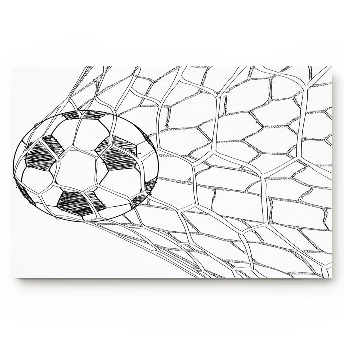 Эскиз футбольной сетки цель эскиз движущегося круга изолированная иллюстрация