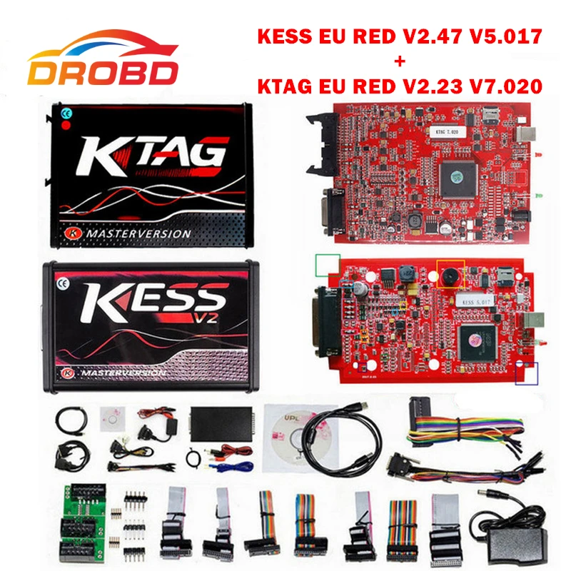 KESS V2 2 47 V5.017 красная печатная плата без Токена ограниченная с ECM титановый
