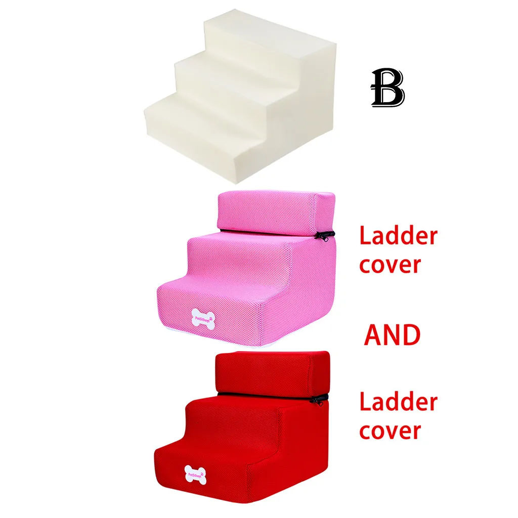 3 шага собака Лестницы съемный щенка собаки кровать анти-скольжения моющиеся с