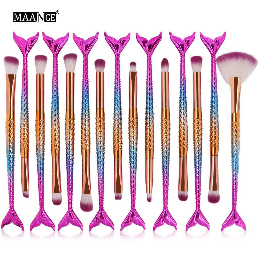 Кисти для макияжа новинка хит Русалочка основа бровей подводка глаз румяна