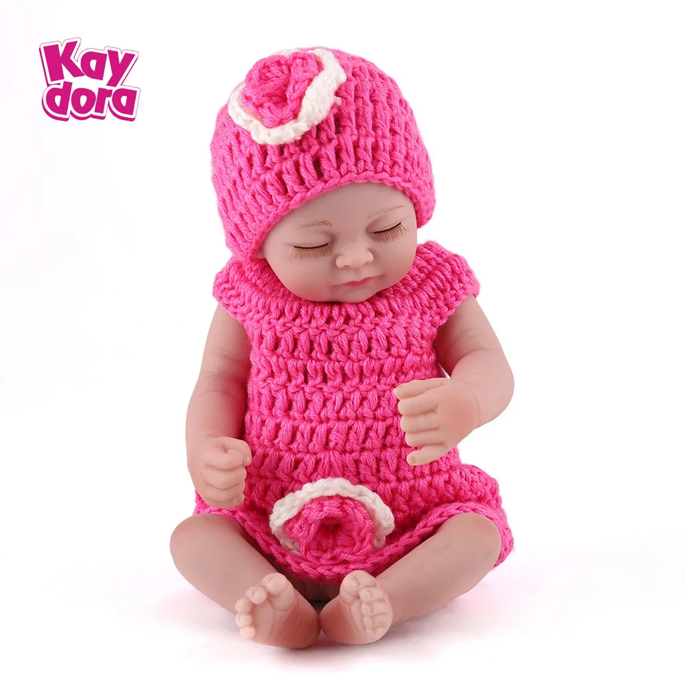 Girl Полностью силиконовые куклы Reborn Boneca, 11 дюймов, 28 см, детские мини-игрушки для ванной, реалистичные куклы для младенцев, Bebe Menina, живой мальчик, подарок на день рождения - Цвет: Girl