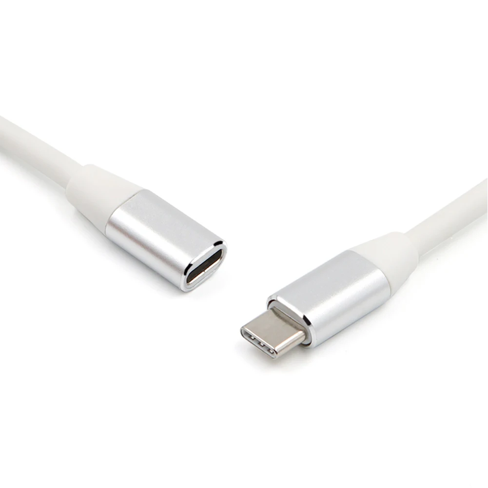 1 м ПВХ мужчин и женщин шнур Тип C USB 3,1 мужчин и женщин удлинитель Кабель для передачи данных провода расширение разъем