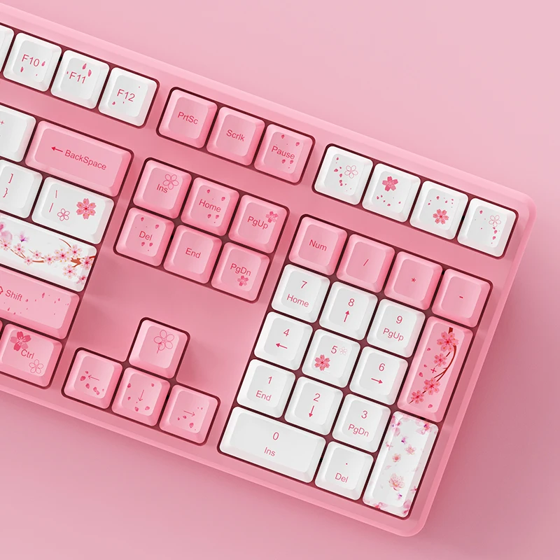 

DAGK Fuji Mountain Cherry Pink Mechanical Keyboard PBT Key Cap