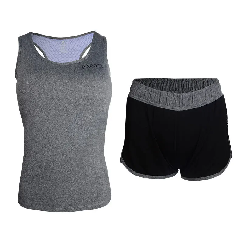 

Vest style shorts suit fast drying summer new yoga fitness suit running suit breathable comfortable suit female