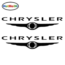 HotMeiNi 13*2,5 см набор из 2 виниловых наклеек с логотипом Chrysler, автомобильные наклейки, винил JDM, наклейка, аксессуары для автомобиля, черный/серебристый