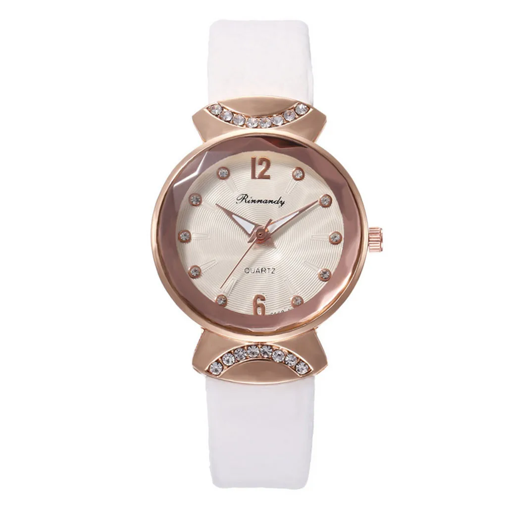 Модные креативные женские модные часы трендовые студенческие с кожаным ремешком