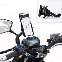 Aluminium USB Charger Motorcycle Bike Bicycle Handlebar Rearview Mirror Phone Holder for 4-6.5 inch Cell Phone GPS Support Mount