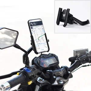 aluminium usb charger motorcycle bike bicycle handlebar rearview mirror phone holder for 4 6 5 inch cell phone gps support mount free global shipping