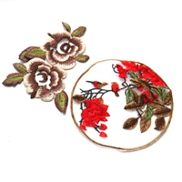 diy flower emboirdered patches for clothing embroidery patch for hat bags decorative parches applique sewing craft