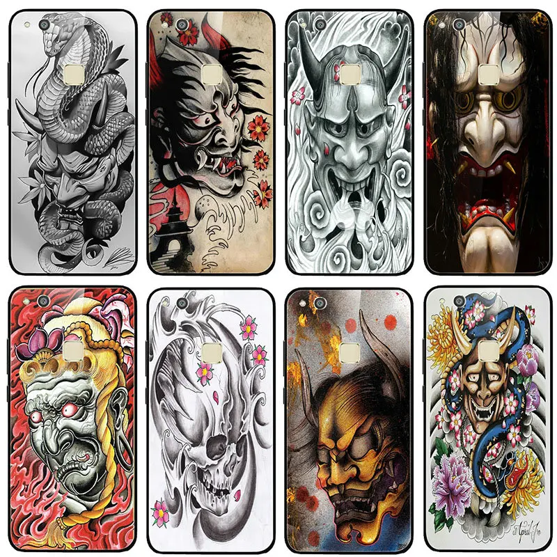 Чехол с японской маской Oni Hannya Demon для Huawei Mate 20 Y6 Y9 Honor 6X 8 8A 9 10 P20 P30 Plus Lite Pro 2019 |