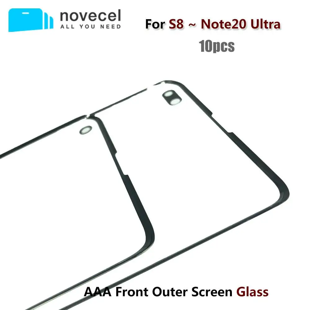 

10pcs For Samsung Galaxy S20 S10 S9 S8 Note 8 9 10Plus 20Ultra LCD Display Outer Touch Panel Screen Replacement Front Glass Lens