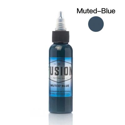 muted blue Набор чернил татуировки пигмент краска для татуау пигмент tintas para labios краска для татуировока пигменты цвет татуировки - Цвет: muted blue