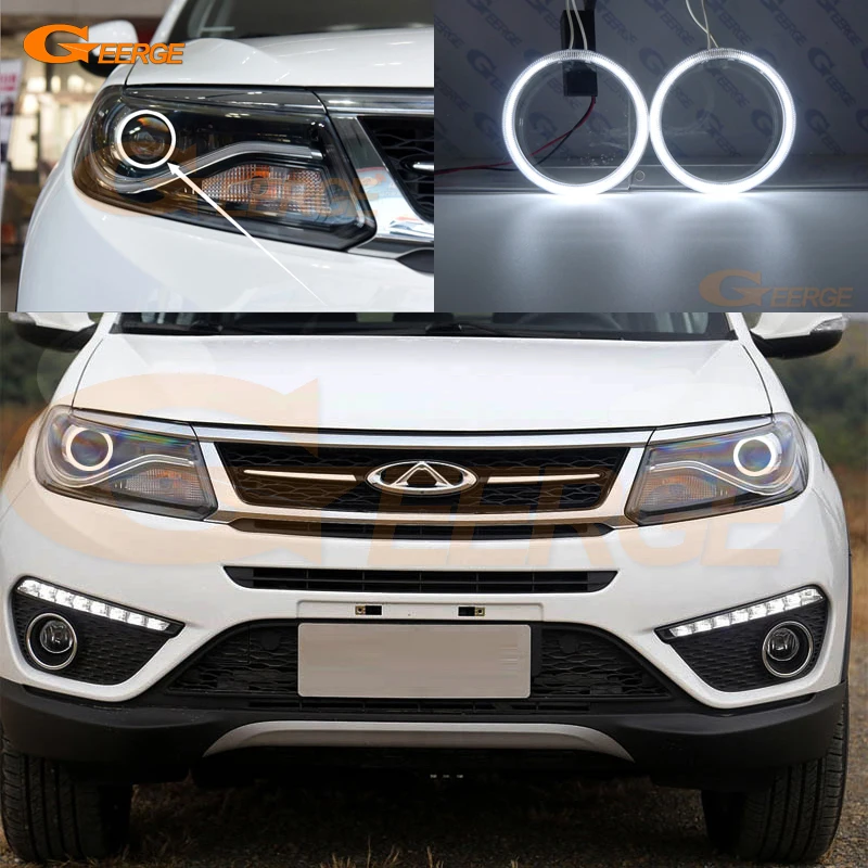 Для Chery Tiggo 5 Cowin X5 DR6 2016 2017 отличный ультра яркий CCFL ангельские глазки набор колец
