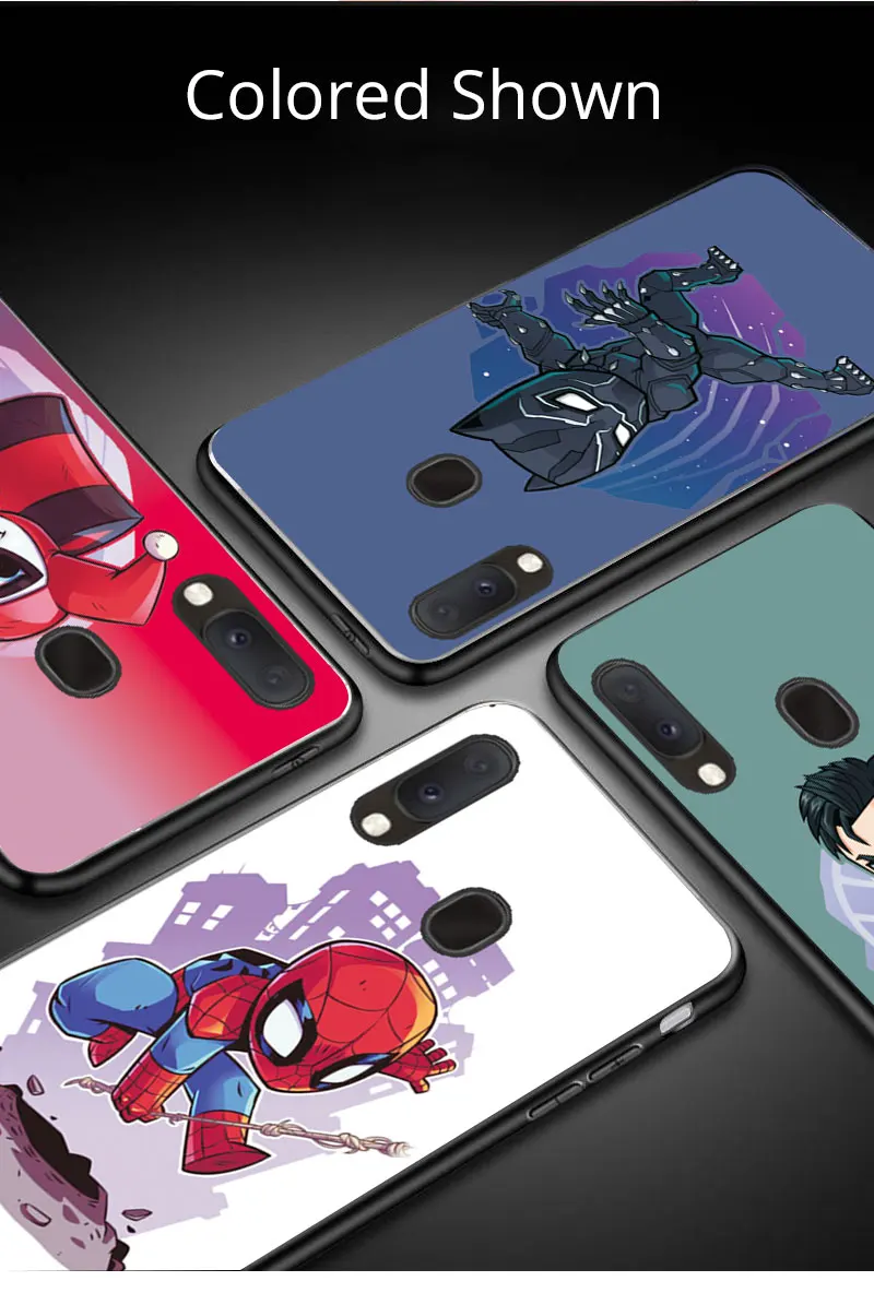 Чехлы Hero для samsung A20e A10 A30 A40 A50 A60 A70 чехол милый Капитан Америка черный ТПУ телефон Сумки для samsung Galaxy A20e чехол