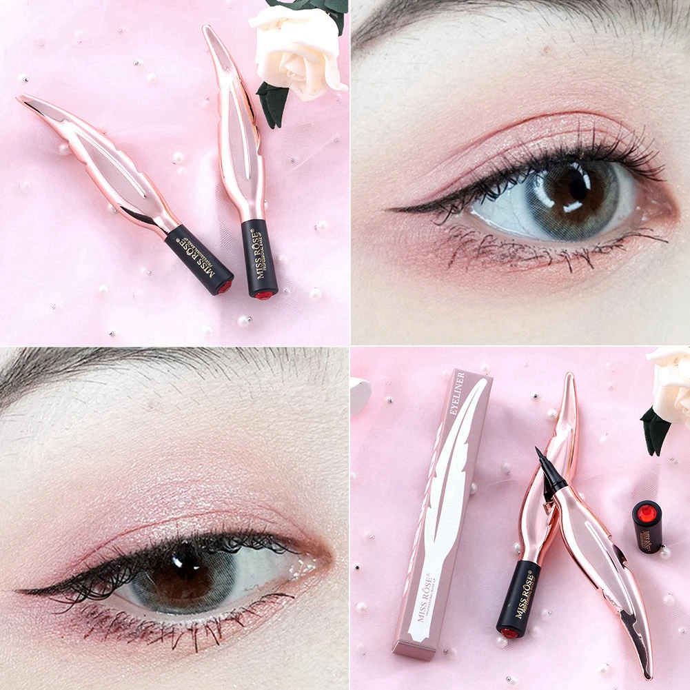 Жидкая Водонепроницаемая подводка для глаз долговечная тонкая Черная Подводка