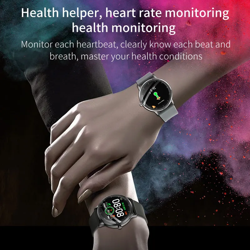 

2020 new temperature smartwatch IP67 waterproof PPG heart rate blood pressure blood oxygen monitor sport watch for business use