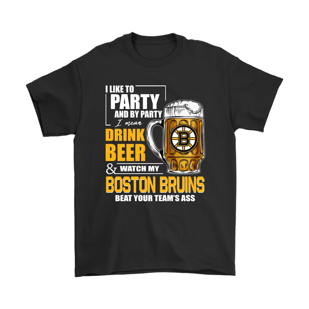 Я люблю пить пиво и смотреть мой BOSTON BRUINS хоккейные рубашки| |