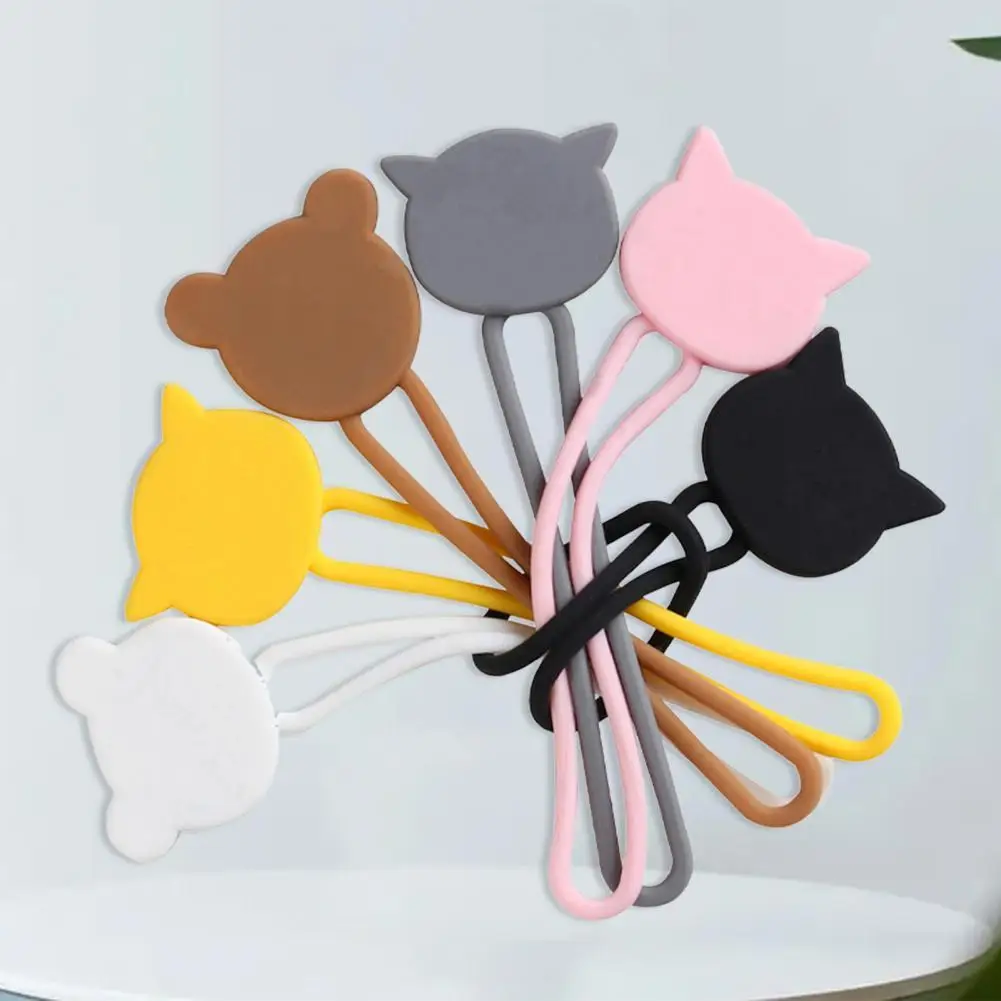 

2021 Creative Silicone Cable Winder Multifunctional Cartoon Animal Shape Earphone Cable Organizer USB Data Cable Holder 1Pcs