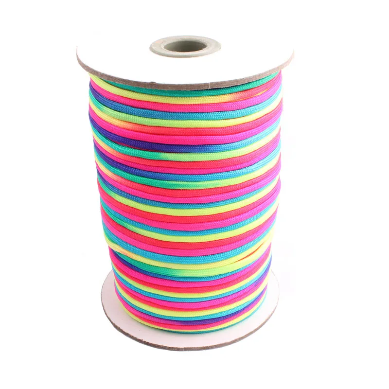 

CAMPINGSKY 1000feet Nylon Rainbow paracord New 550 Paracord Parachute Cord Lanyard Rope 7 Strand Climbing Camping