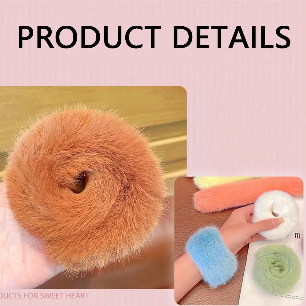 

New Fashion Colorful Soft Plush Headband Scrunchie Hair Hair Hair Donut Magic Styling Braid Band Accessori French Dish Make P1i0