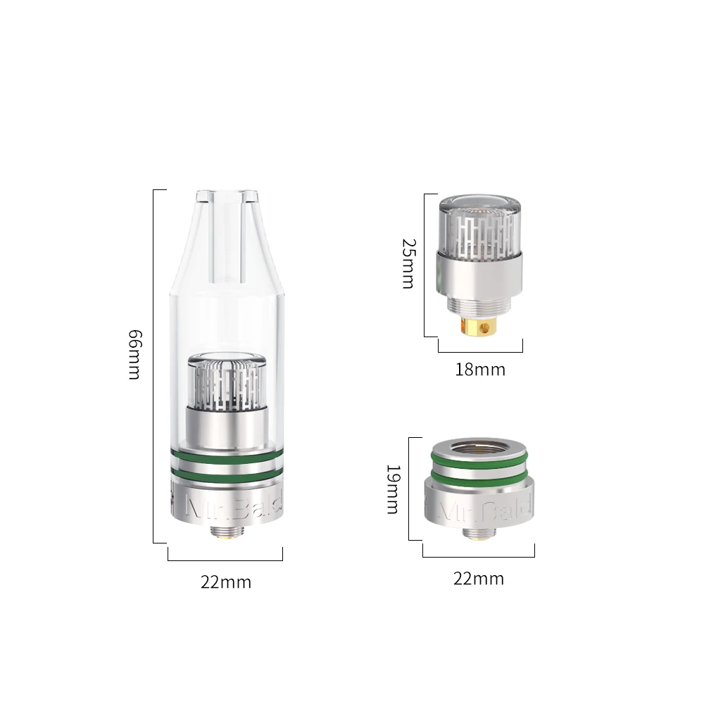 New Atomizer Tank Fence Heating System Wax Oil Dry Herb Shatter Vaporizer Thread 510 Pure Taste Quartz For Dab Pen Vaper Box Mod |