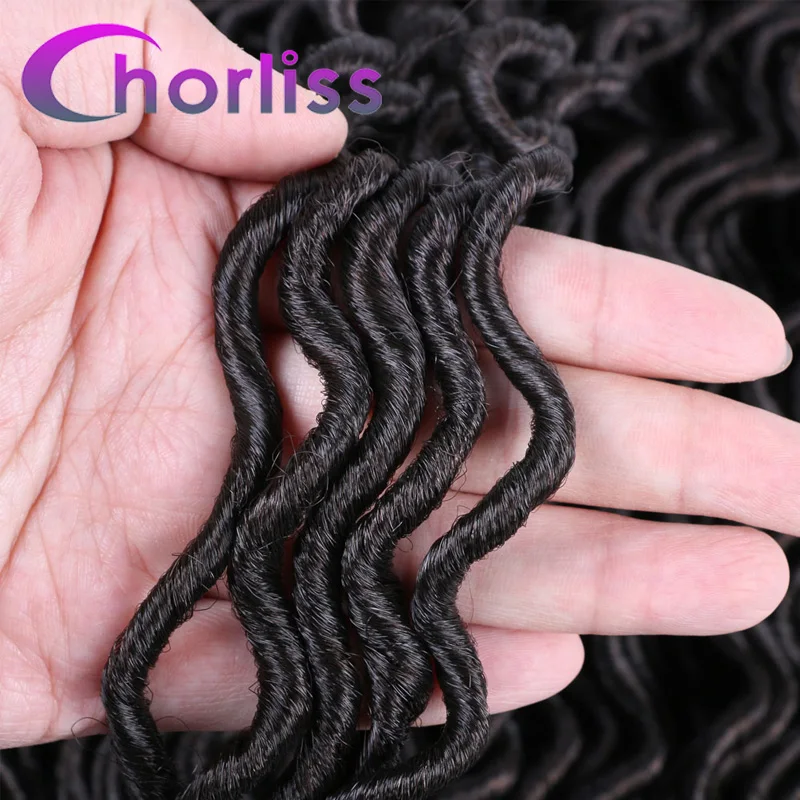 Faux Locs Curly на крючках косички волосы с эффектом деграде (переход от синтетические