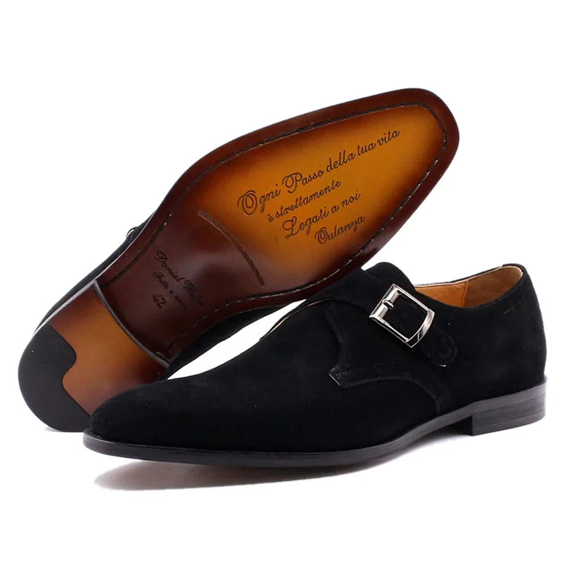 Осенне-зимняя мужская классическая обувь из замши в британском стиле Мужская