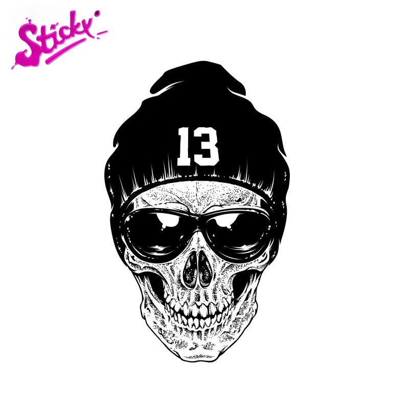 

Индивидуальная забавная наклейка с ручной росписью черепа Аксессуары для кузова автомобиля Наклейка на мотоцикл внедорожник ноутбук бага...