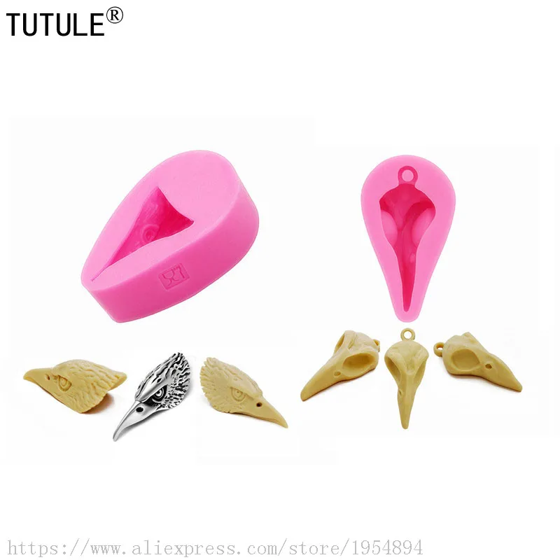 Силиконовая форма с головой орла духовная полимерная глина безопасная пищевая в