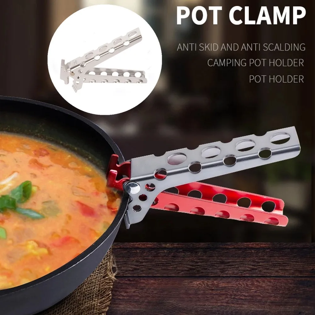 

Campleader Camping Anti-Scald Pot Pan Bowl Gripper Outdoor Handle Holder Clip Aluminum Alloy Picnic Cookware Home Kitchen Tools