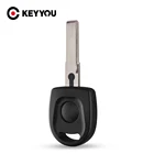 Чехол для ключа-транспондера KEYYOU 50X 100X, новинка, необработанное лезвие HU66, чехол для автомобильного ключа, чехол для VW Volkswagen, SKoda, место для ключа, чехол