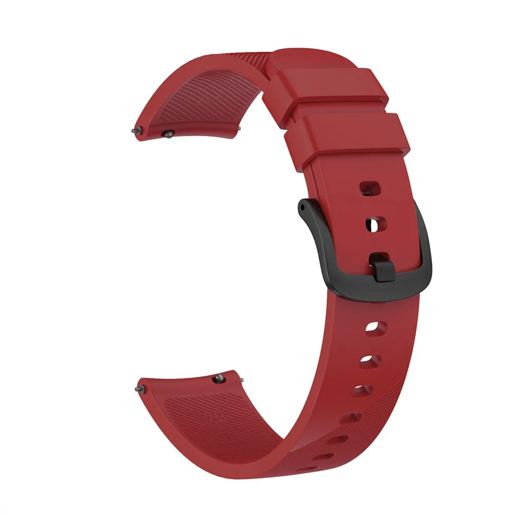 Большой сменный силиконовый ремешок для браслета Ticwatch E ремешок для наручных часов 6 цветов 20 мм 19Nov06 - Цвет ремешка: RD