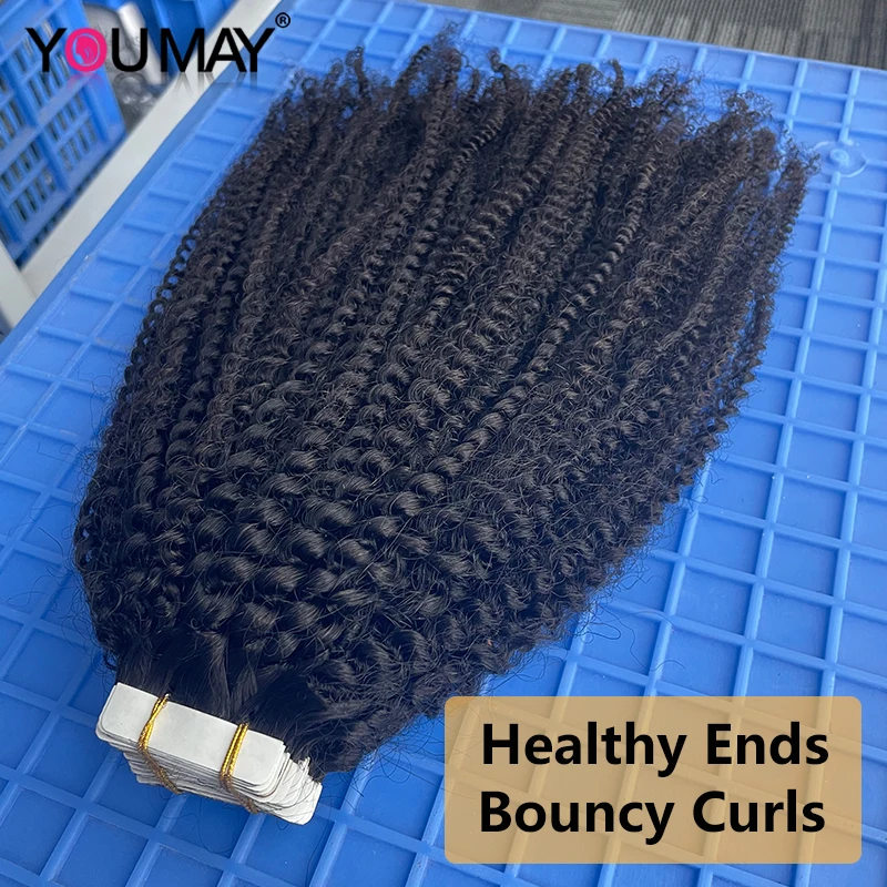 

Лента для наращивания человеческих волос для черных женщин, Монгольская афро кудрявая лента 4b4c, афро кудрявая клейкая лента для наращивани...