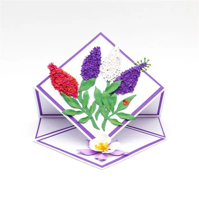 NO.1 металлические штампы Buddleia форма для вырезания цветочное украшение