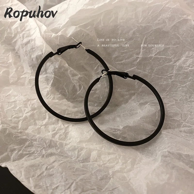 

ROPUHOV 2021 новые корейские модные ювелирные изделия Серебро 925 пробы черные серьги женские простые серьги