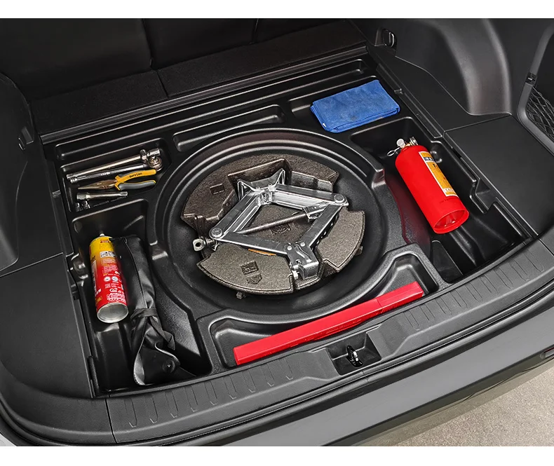 For Toyota RAV4 2019 2020 2021 5th Spare Tire Storage Box Rear Trunk Tail Car Wheel Organizer Modification Accessories | Автомобили и