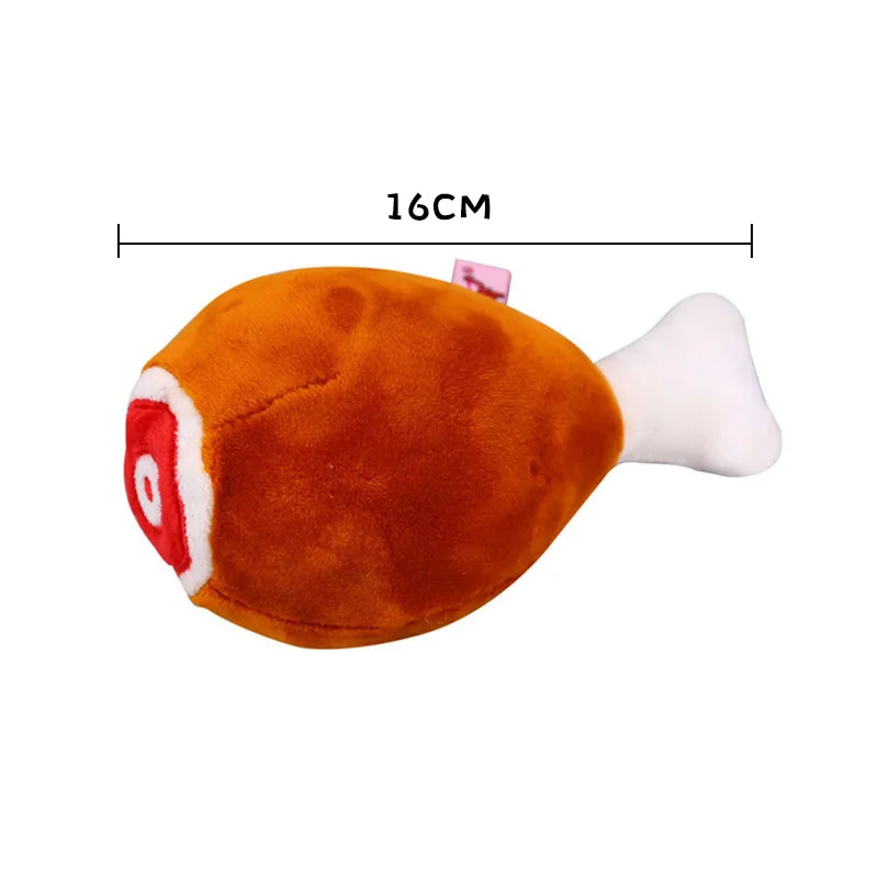 Игрушка для собак в форме большой куриной ножки, устойчивая к укусам, с возможностью издавать звук, мягкая игрушка-приманка для котов и щенков. Оптом.