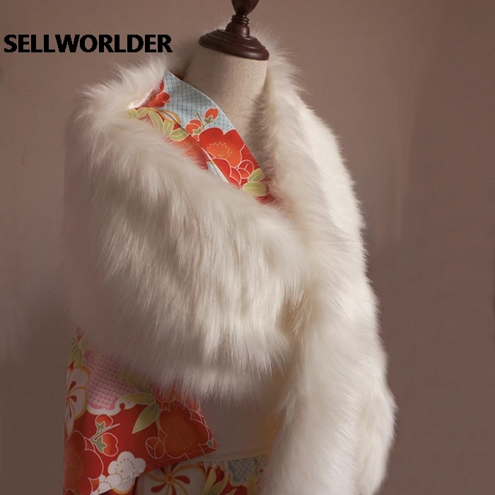 

2021 NEW Woman Japanese Kimono Style Winter Thick and Enlarged Fur Collar Ccarf Shawl