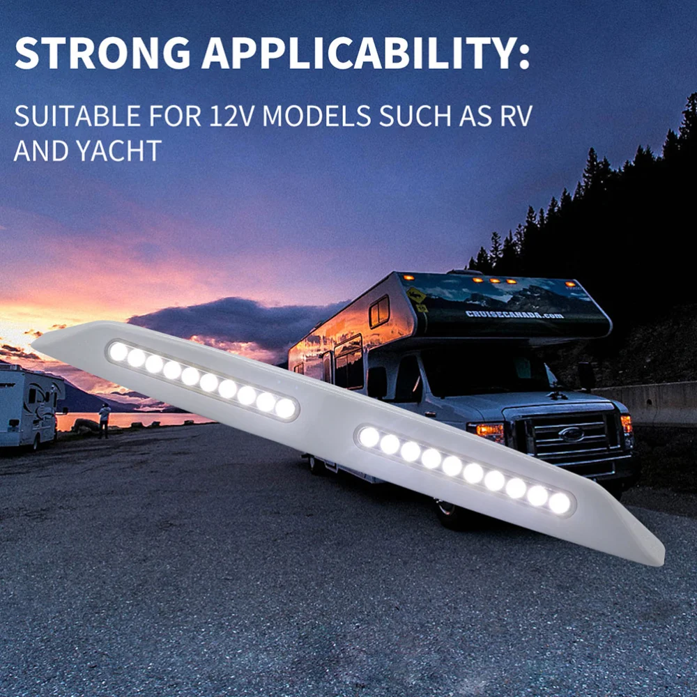 

12V 6W 20 LEDs 6000K Waterproof Outdoor Porch Awning Spotlight for Car RV Ship White