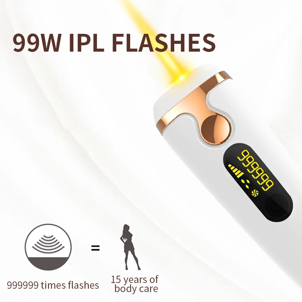 Лазерное устройство для удаления волос FUNHO 999999 вспышки с ЖК дисплеем