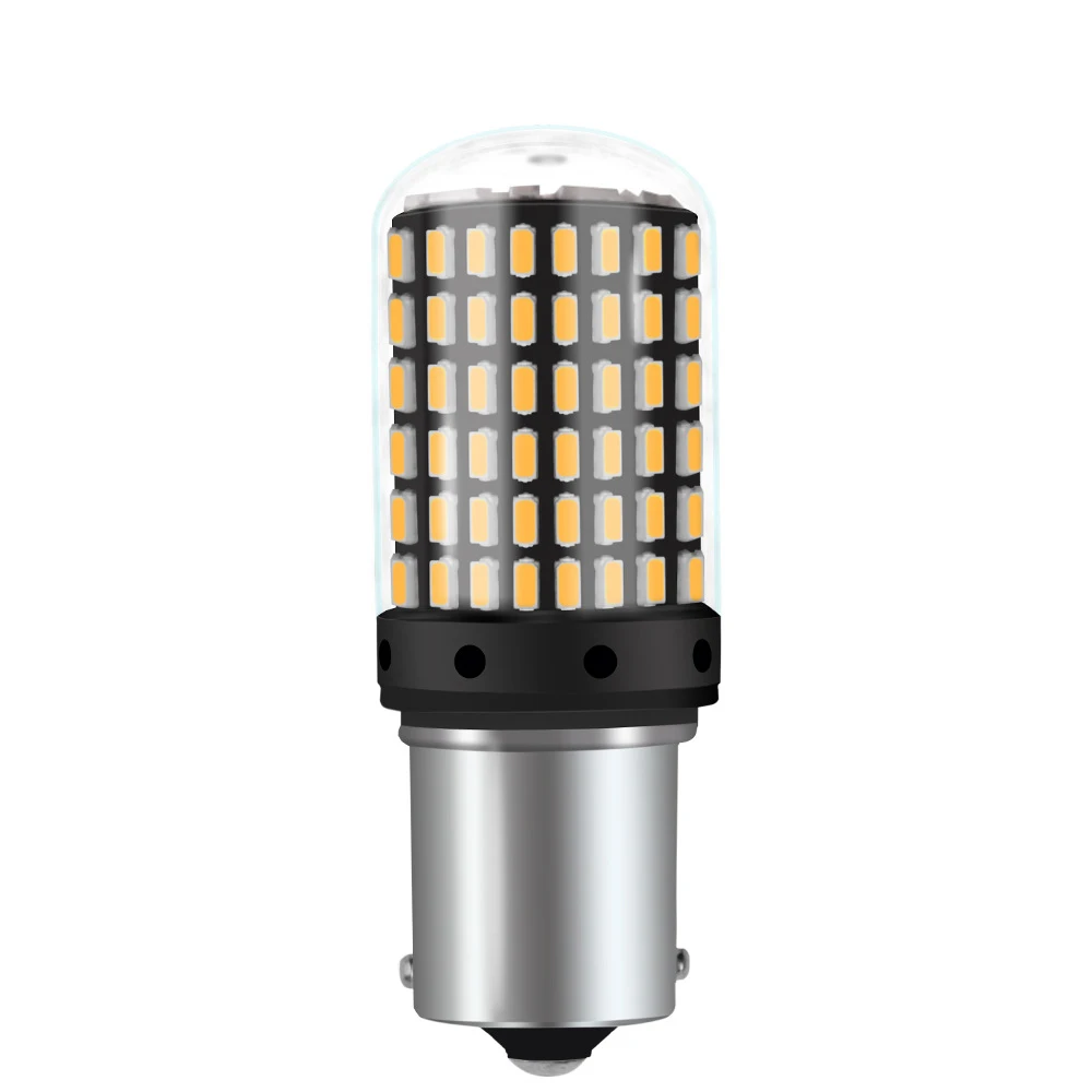1 шт. 1156 BA15S P21W светодиодный T20 7440 W21W W21/5 Вт 1157 BAY15D лампы 144smd CanBus BAU15S PY21W для поворотов