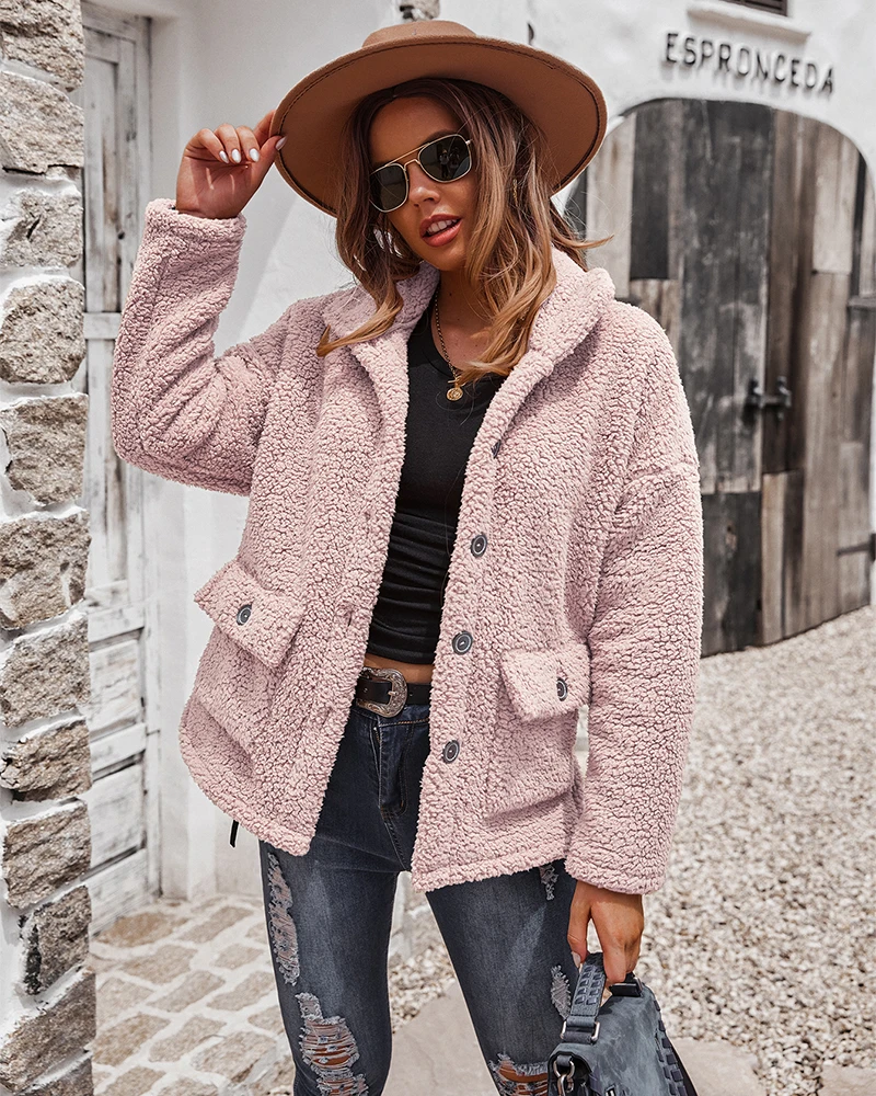 EVERAFTER однотонное плюшевое пальто для женщин из искусственного меха с длинным