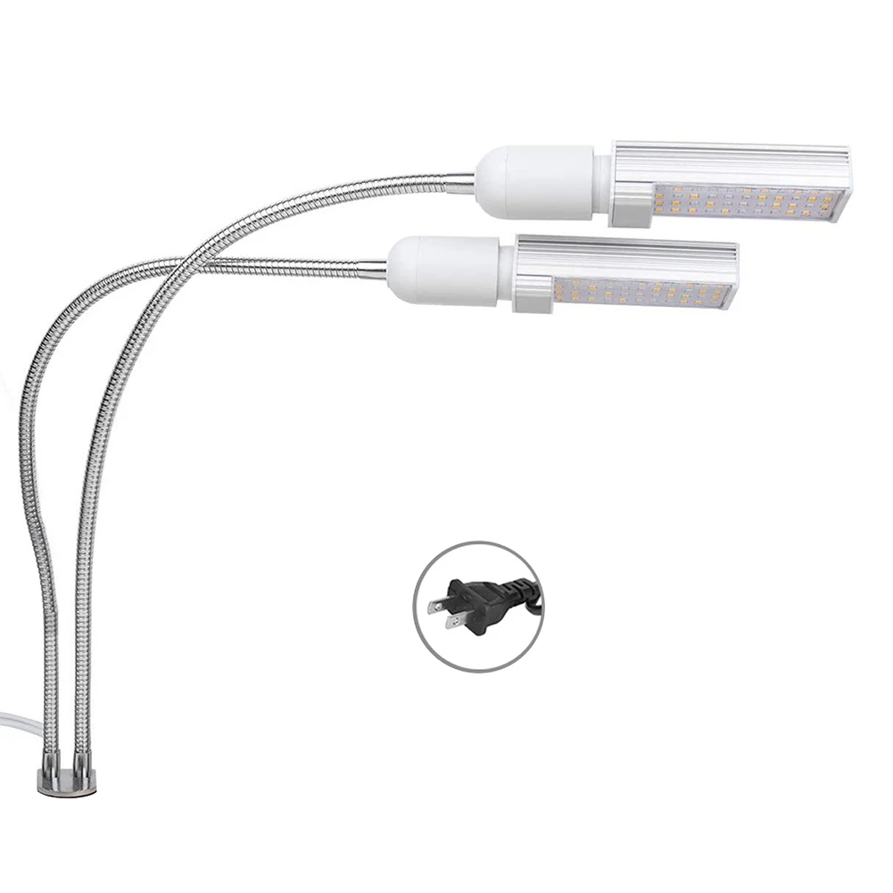 

45W Plant Grow Light Flower Growing Lamp LED Full Spectrum Phyto Dual Head Floodlight Sunlike Indoor Plant Grow Lamp