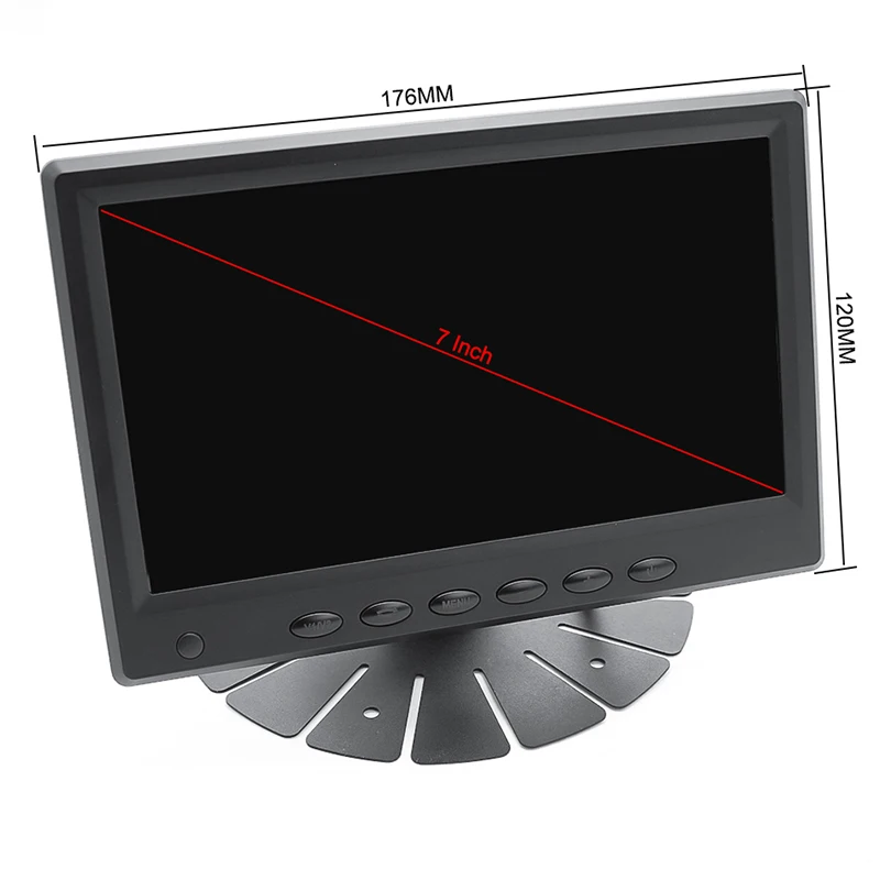 Новые HD 7 дюймов 1024x600 IPS Экран аналоговая камера высокого разрешения автомобиля