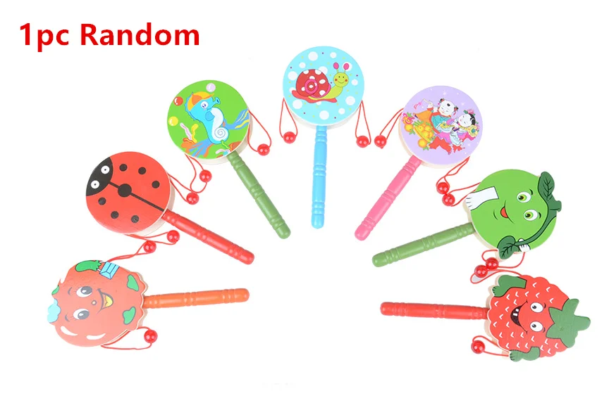 1pc Random Color 1 шт. интеллектуальные Детские Музыкальные инструменты детская музыкальная игрушка красочная детская Мини мультфильм животное Музыкальная погремушка игрушка - Цвет: 1pc Random Color