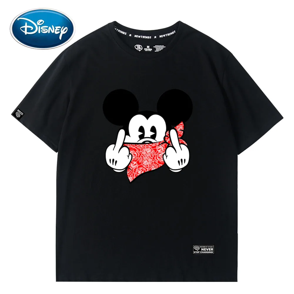 Стильный пуловер с круглым вырезом и мультяшным принтом Микки Мауса | Женская