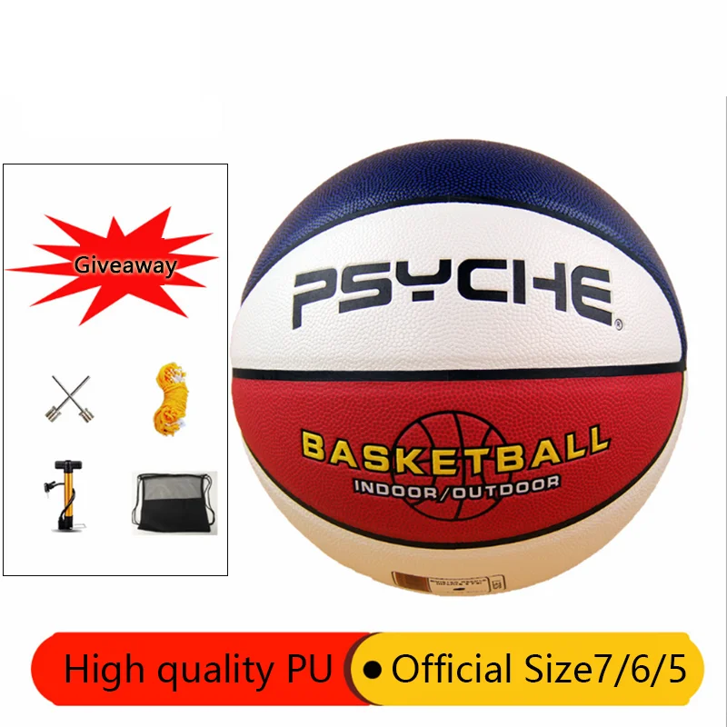 

High Quality Basketball Ball Official Size 7/6/5 PU Ieather Outdoor Indoor Men Women Match Training Non-Slip