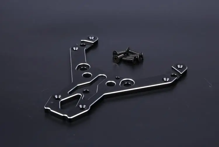 front black CNC обработки все металлические утолщенные передние и задние второй пол пластины для ROVAN KM HPI BAJA 5B 5T 5SC - Цвет: front black