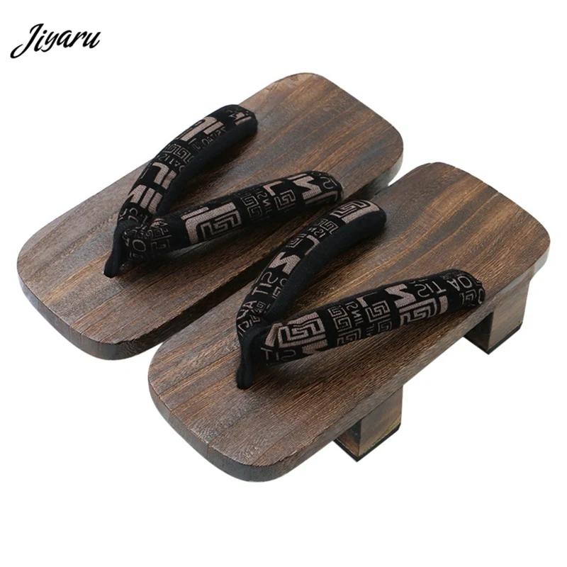 гэта Японские деревянные клоги Сандалии мужские и женские Обувь для