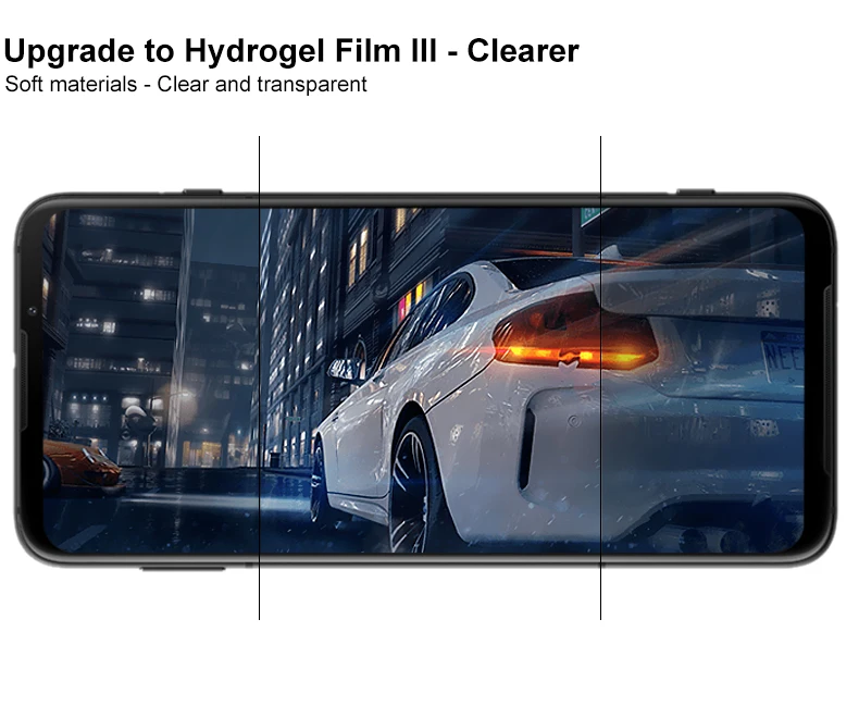 

Imak 2pcs Sensitive Transparent Hydrogel Thin Film for BlackShark 3 3Pro Black Shark3 3D Full Cover Curved Soft Screen Protector